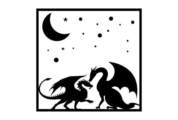 Laser Cut Dragon SVG Love Mom Graphics for Crafts