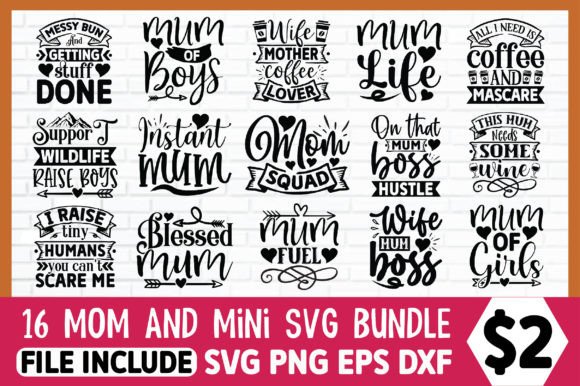 Mom and Mini SVG Bundle: Graphics for Crafts