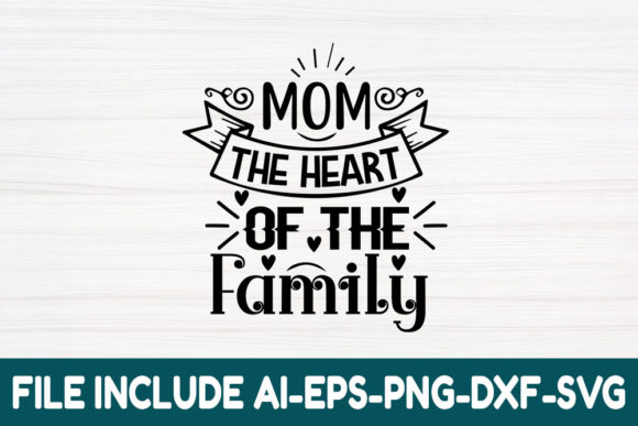 Mom the Heart Graphics for Crafts